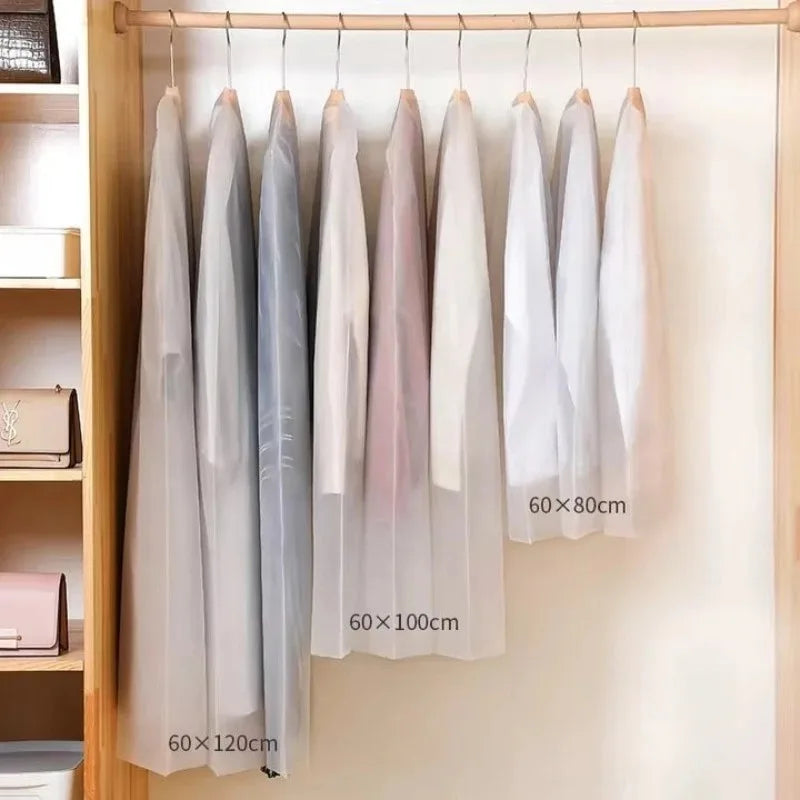 Washable Clothes Hanging Dust Cover Wedding Dress Cover Suit Coat Storage Bag Wardrobe Hanging Clothing Organizers