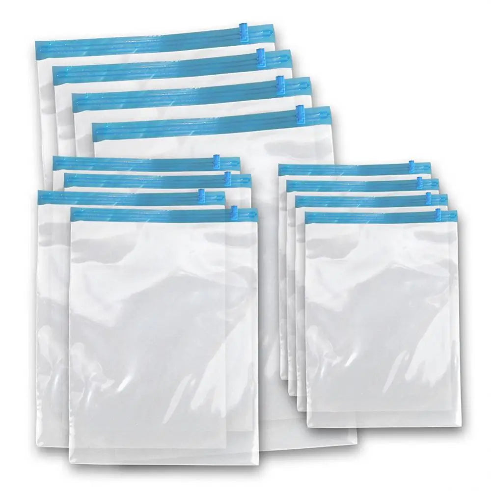 Reusable Travel Clothes Air Vacuum Bags Roll Up Compression Storage Bags For Suitcases Tops Pants Portable Foldable Storage Bags