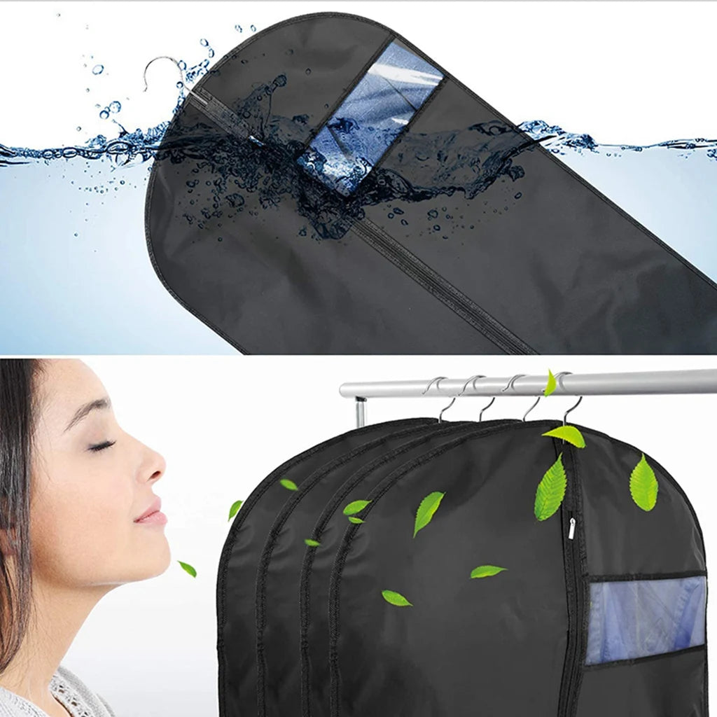 Waterproof Clothes Dust Cover Coat Suit Dress Protector Hanging Garment Bags Home Closet Organizer Dustproof Clothing Covers