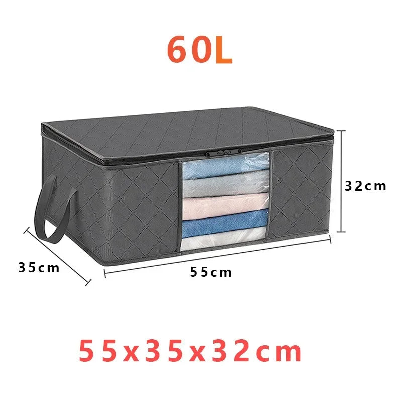1/3/6pcs Foldable Clothes Storage Bag Large Capacity Blanket Storage Bag Storage Containers for Home Organizing Bedroom Clothing