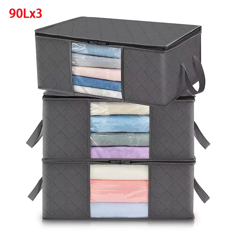 1/3Pcs Clothes Storage Bag Large Capacity Foldable Quilt Storage Bags Storage Containers for Organizing Bedroom Closet Clothing