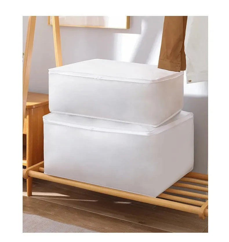 1-2Pcs Underbed Storage Bag Foldable Quilt Bag Wardrobe Clothes Storage Waterproof Dustproof Organizer Large Capacity StorageBag