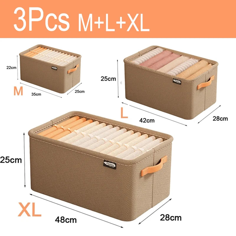 Thickened fabric storage box for clothes and pants, multi-purpose storage basket for dormitories and households,