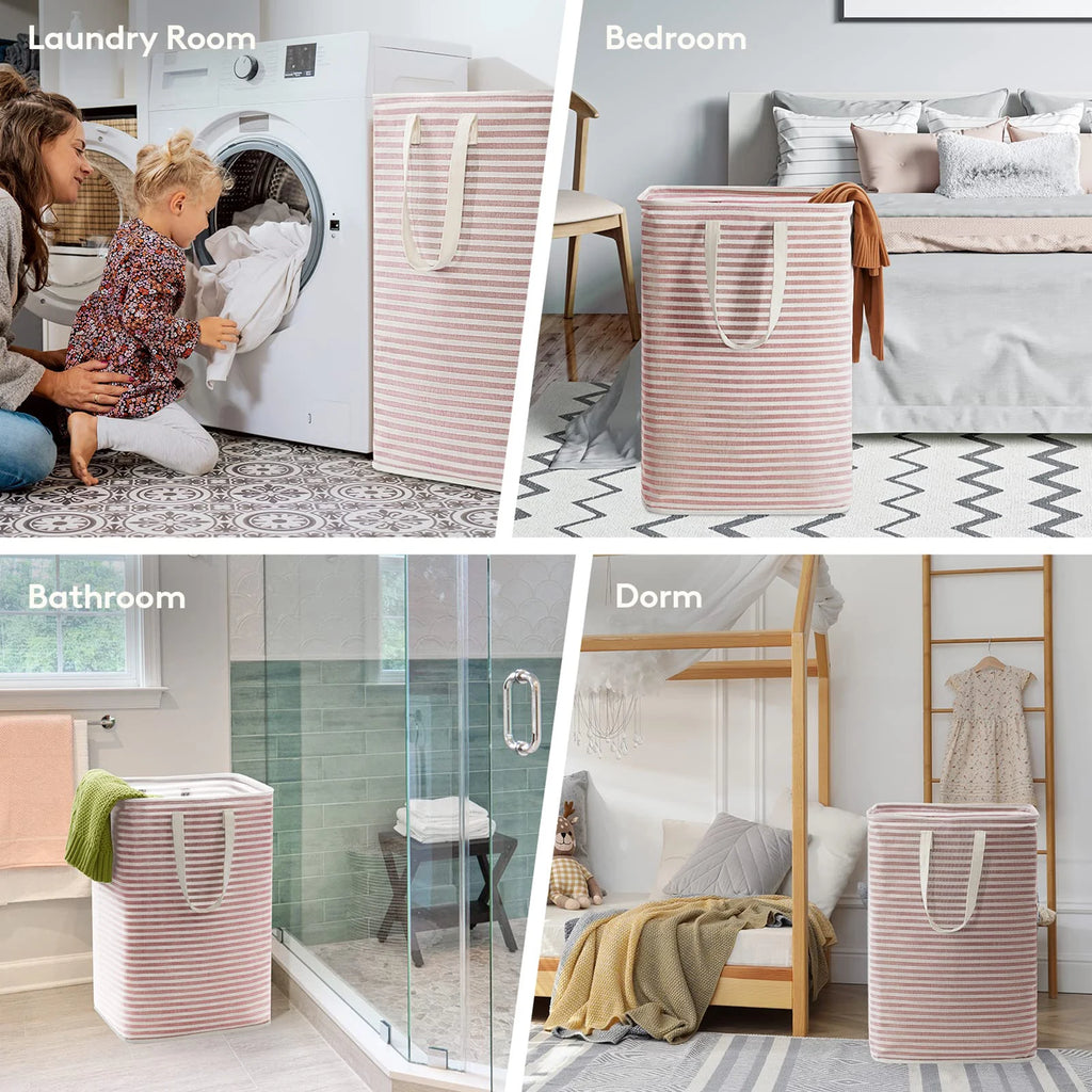 75L Large Collapsible Laundry Baskets with Handle Household Clothes Storage Basket Dirty Laundry Toys Storage Organization
