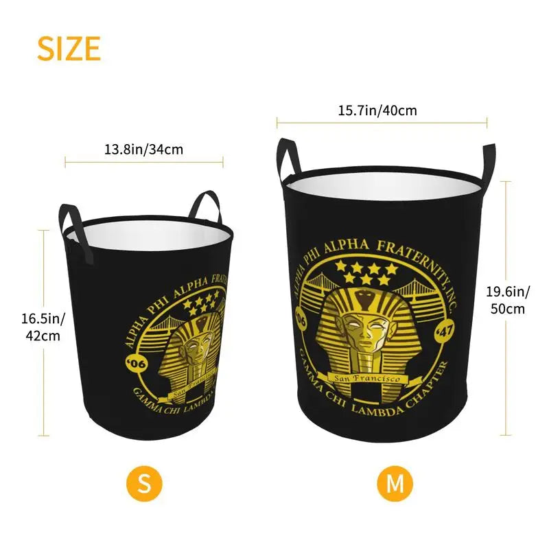 Alpha Phi Alpha Laundry Basket Clothes Hamper Collapsible Dirty Clothes Toys Storage Baskets Home Bathroom Bedroom Organizer