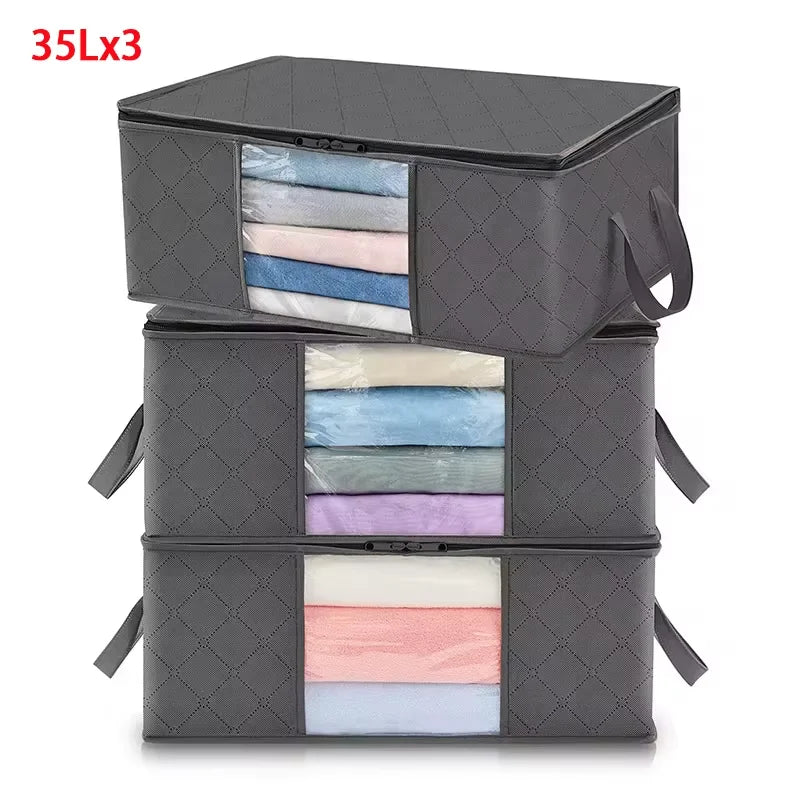 1/3Pcs Clothes Storage Bag Large Capacity Foldable Quilt Storage Bags Storage Containers for Organizing Bedroom Closet Clothing