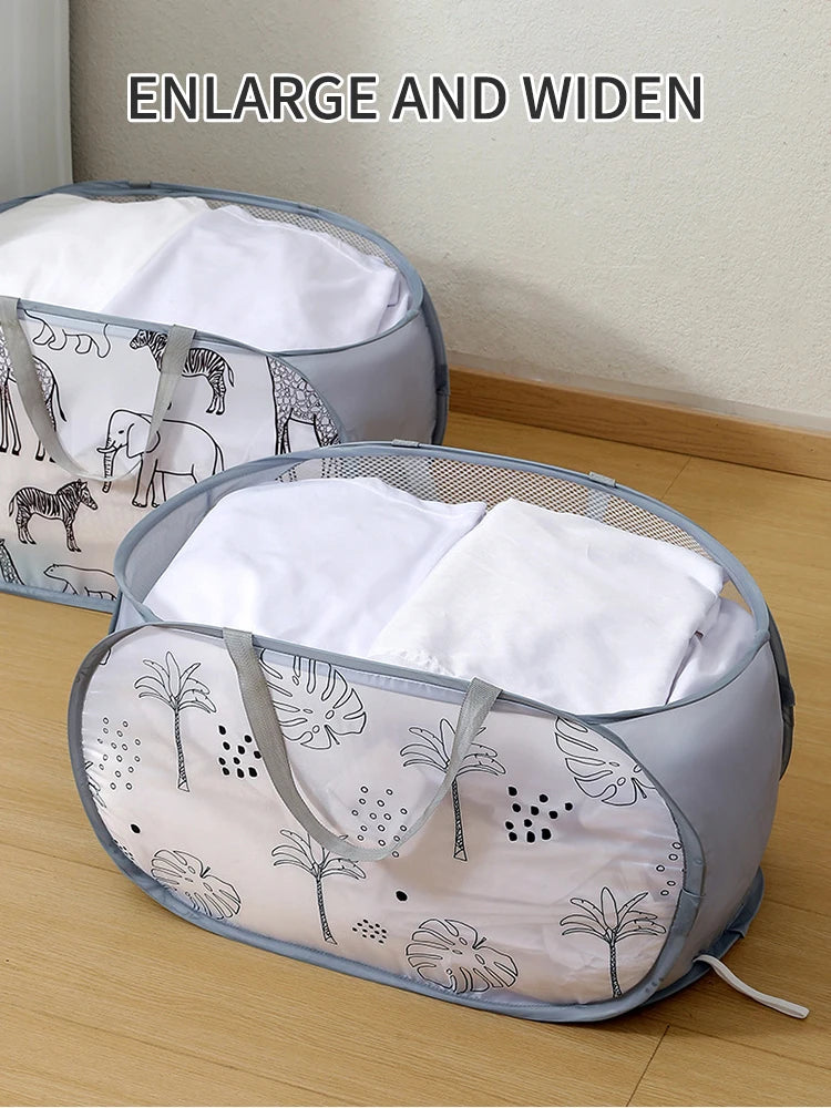 Cartoon Giraffe Laundry Basket Home Dirty Clothes Basket Miscellaneous Sorting and Storage Basket Bathroom Organizer Storage