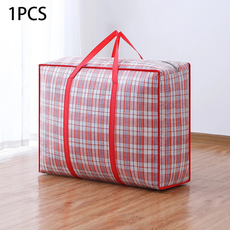 Extra large hand-held folding travel bag thickening large capacity waterproof luggage storage bag, moving packing  woven bag