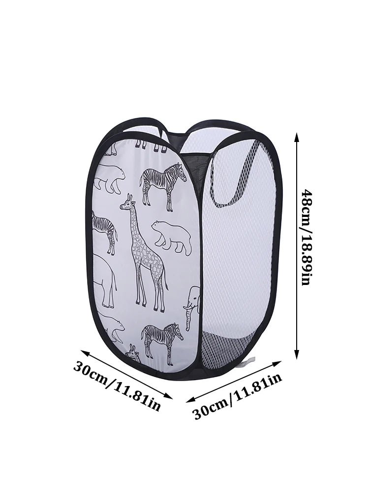 Cartoon Giraffe Laundry Basket Home Dirty Clothes Basket Miscellaneous Sorting and Storage Basket Bathroom Organizer Storage
