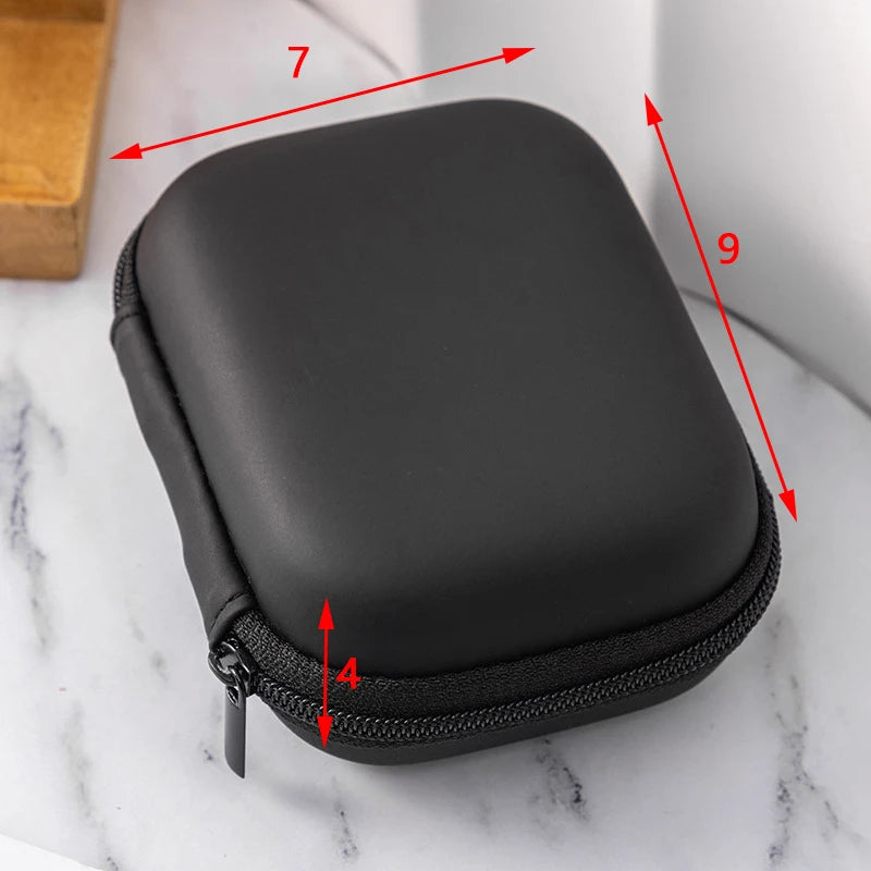Portable Mini 3C Hard Shell Digital Gadgets Storage Bag Artificial Leather Earphone Charger Case Data Cable U Disk Organizer
