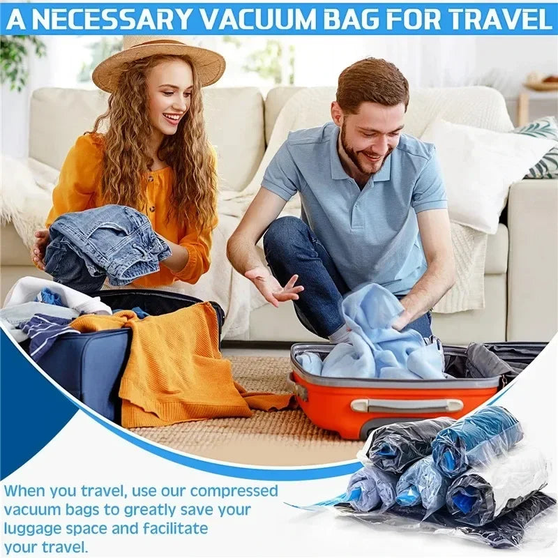 1/3/5pcs Vacuum Bags for Storing Clothes Suitable for Luggage and Essential Travel Compression Bag Clothing Storage Organizer