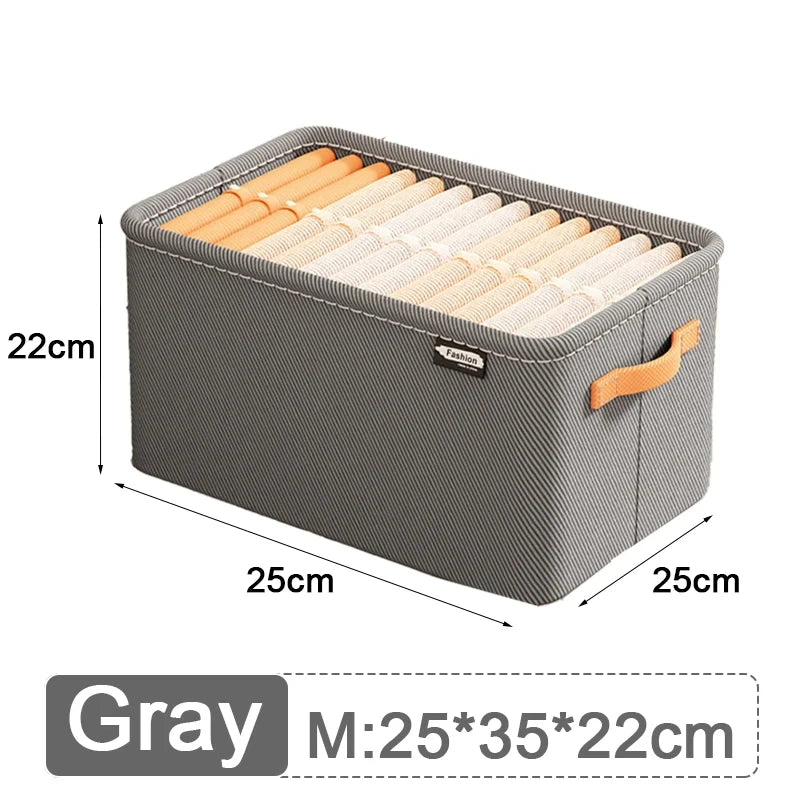 Thickened fabric storage box for clothes and pants, multi-purpose storage basket for dormitories and households,