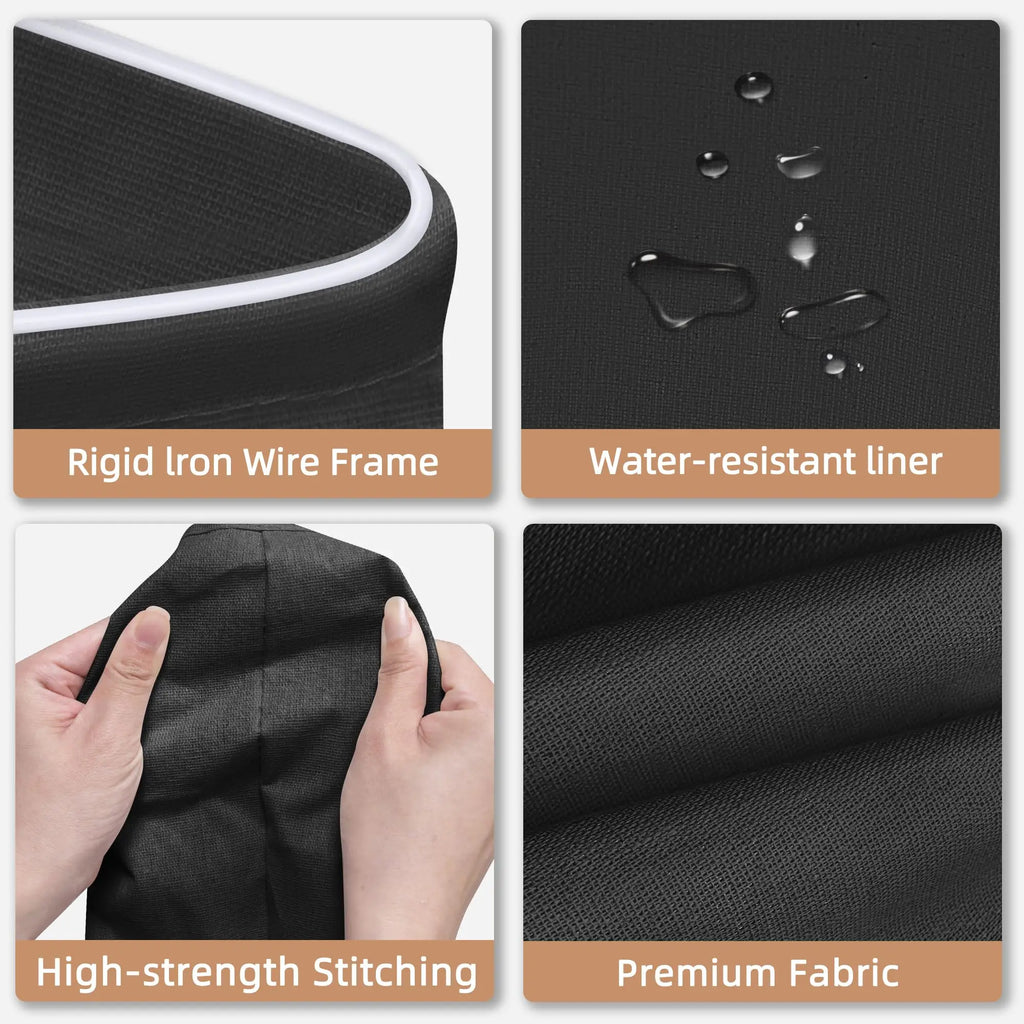 Collapsible Large Waterproof Laundry Dirty Clothes Basket with Dual Handles Versatile Storage Solution for Bedroom Bathroom