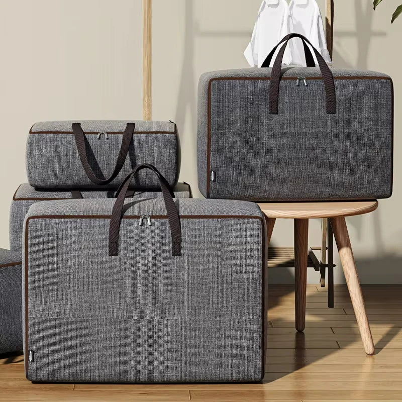 1pc Large-capacity Quilt Storage Bag Oxford Clothes Packing Bag Waterproof Durable Luggage Bag With Handle Wardrobe Organizer