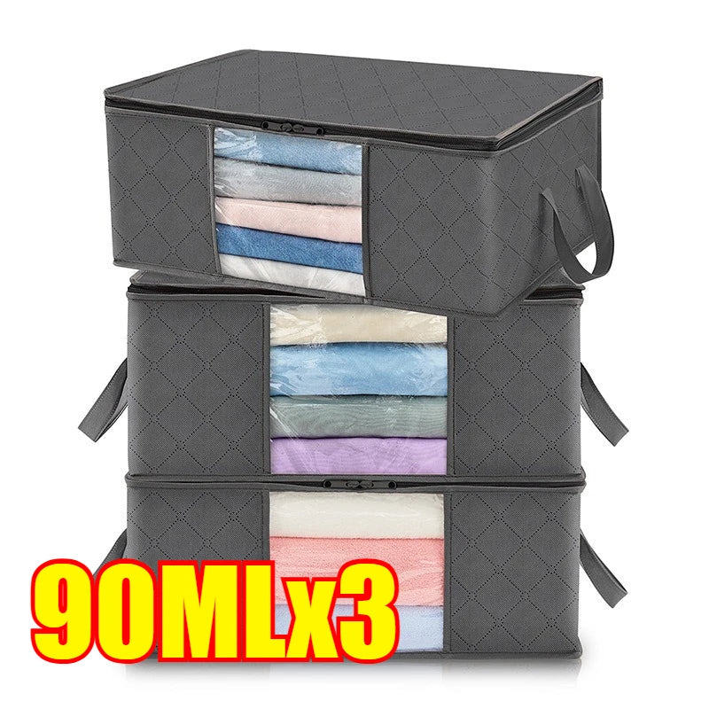 Wardrobe organizer clothes Blanket Storage Closet Laundry Organizers and Storages Clothes Storage Bag Foldable Storages Wardrobe