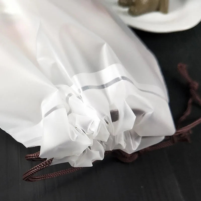 5/10/20pcs Transparent Frosted Drawstring Portable Travel Makeup Pocket Shoes Clothes Dustproof Waterproof Grocery Storage Bag