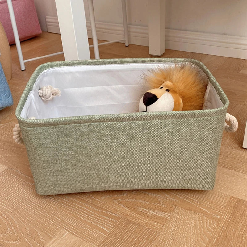 Clothes Storage Basket Home Supplies Sundries Sorting Basket Folding Linen Organizer Box  Desktop Organizer