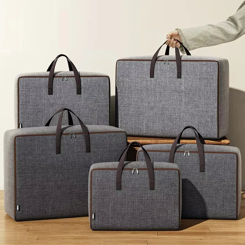 1pc Large-capacity Quilt Storage Bag Oxford Clothes Packing Bag Waterproof Durable Luggage Bag With Handle Wardrobe Organizer