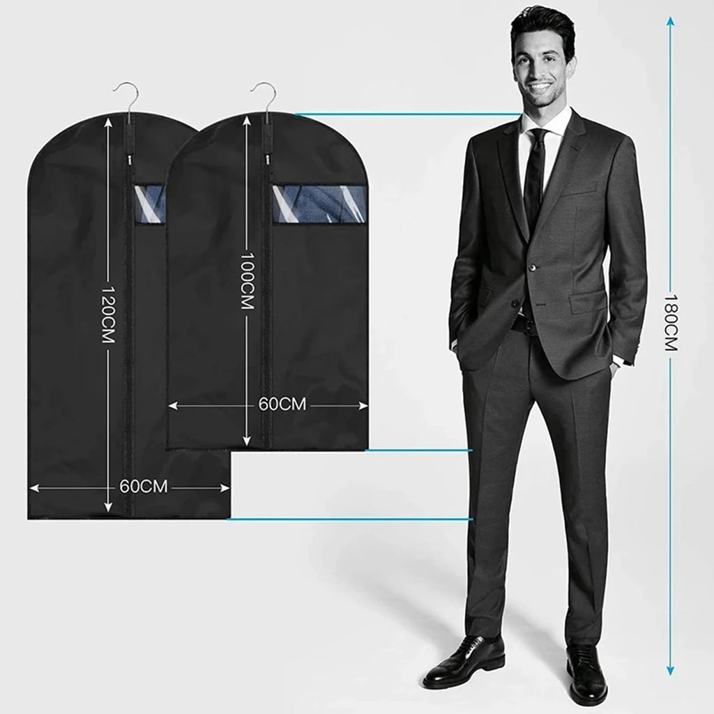 Waterproof Clothes Dust Cover Coat Suit Dress Protector Hanging Garment Bags Home Closet Organizer Dustproof Clothing Covers