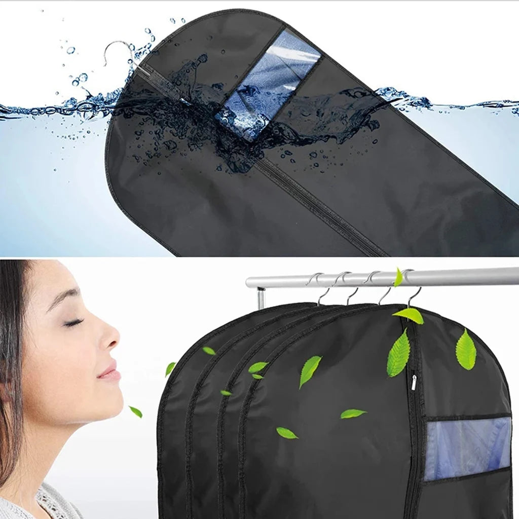 Waterproof Clothes Dust Cover Coat Suit Dress Protector Hanging Garment Bags Home Closet Organizer Dustproof Clothing Covers