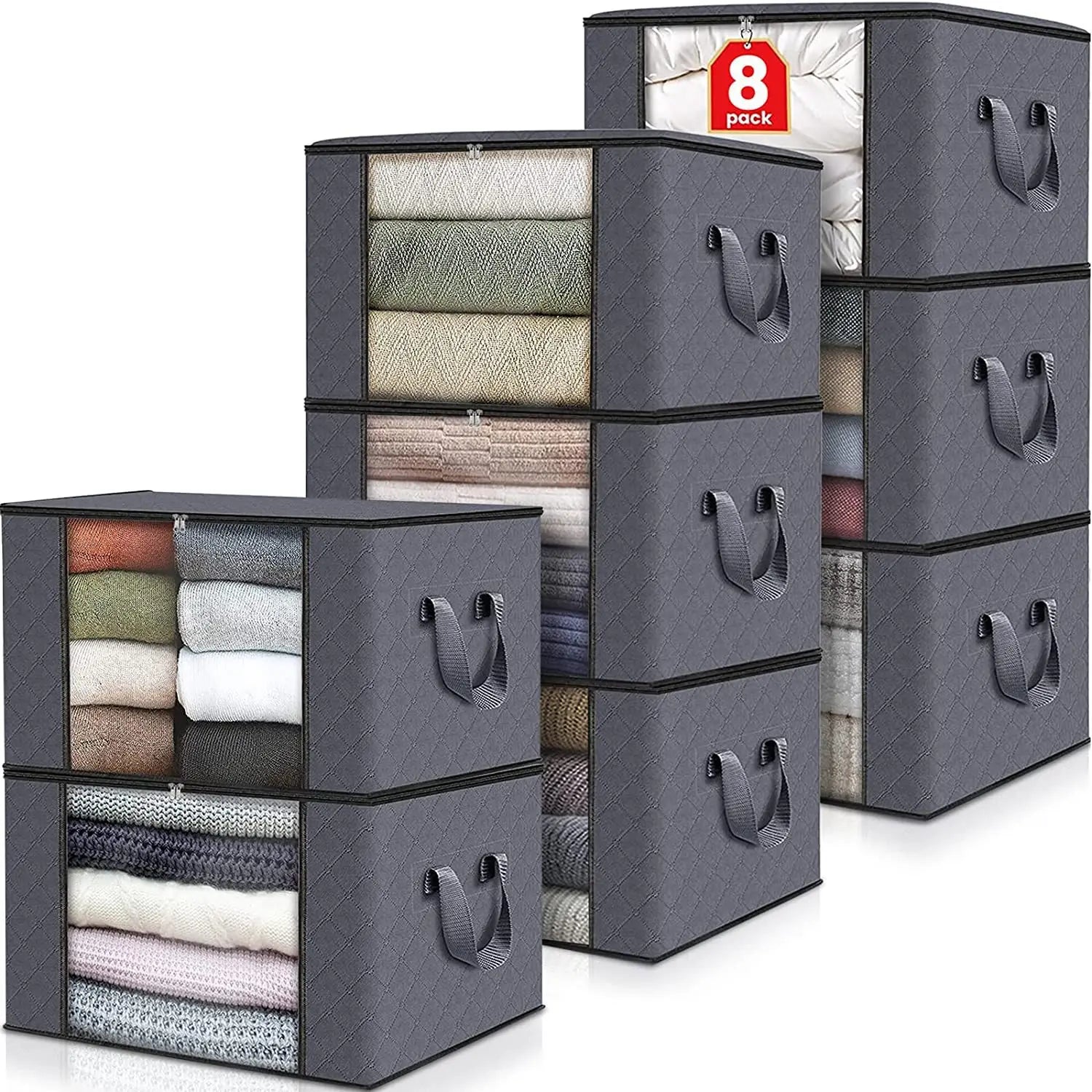 1/3pc Large Capacity Clothes Storage Bag Foldable Blanket Storage Bags Storage Containers for Organizing Bedroom Closet Clothing