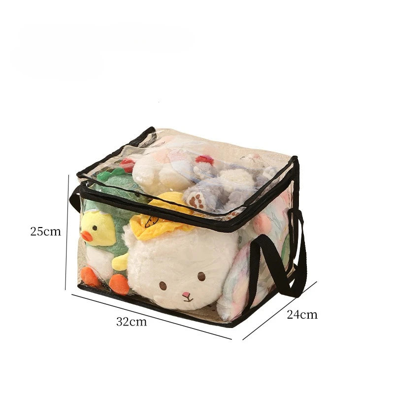 Plush Toy Storage Bag Large Capacity Organizer for Children's Stuffed Animals, Student Book Waterproof Storage Study Container